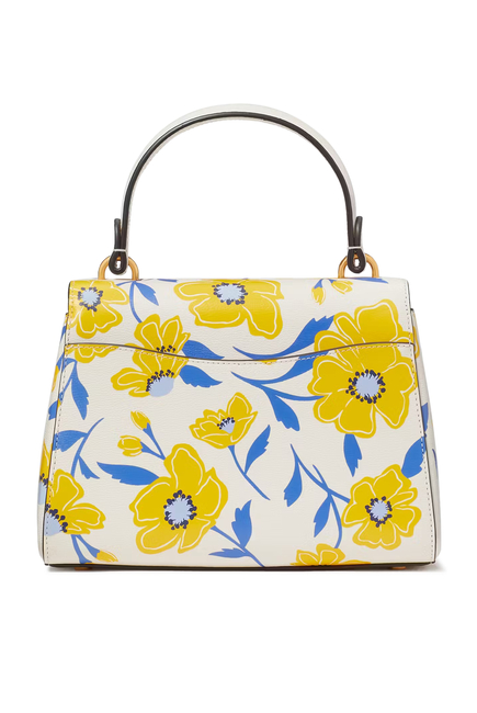 Katy Sunshine Floral Leather Top-Handle Bag